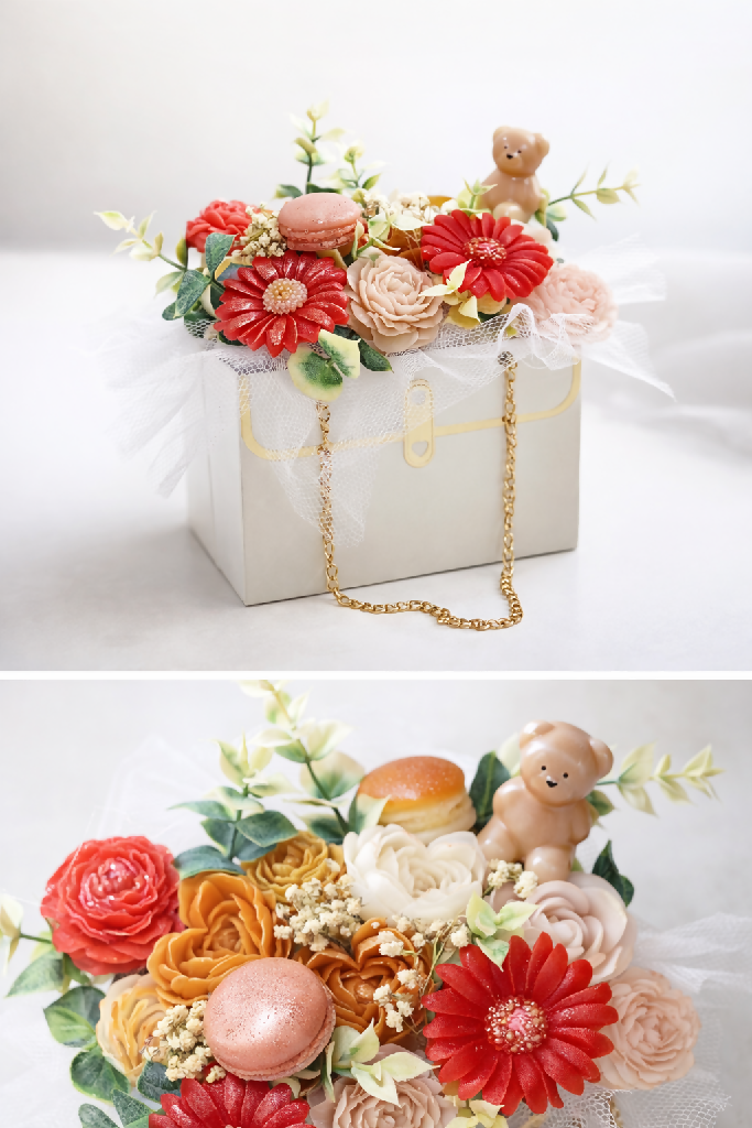 Букет од свеќи во ташничка