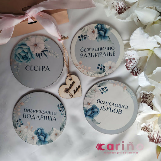 Дрвени подметачи со посвета