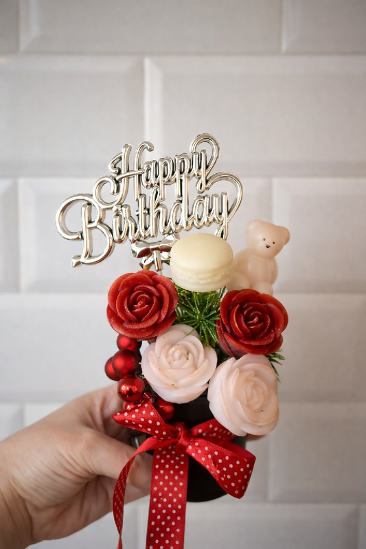 Роденденски букет од свеќи