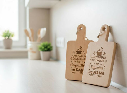Персонализирана дрвена даска – Совршен подарок за Мама и Баба